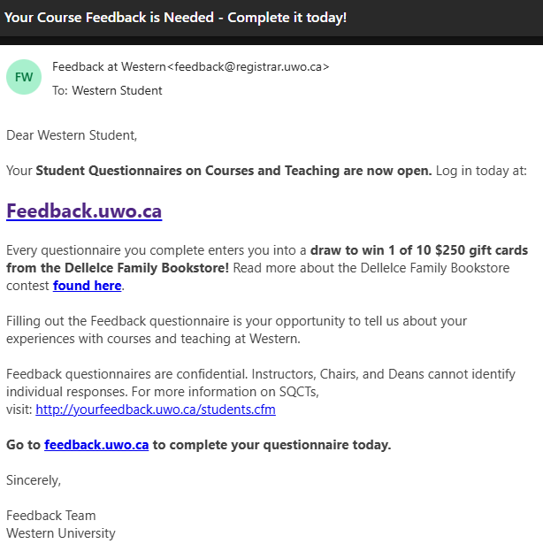 Student Email